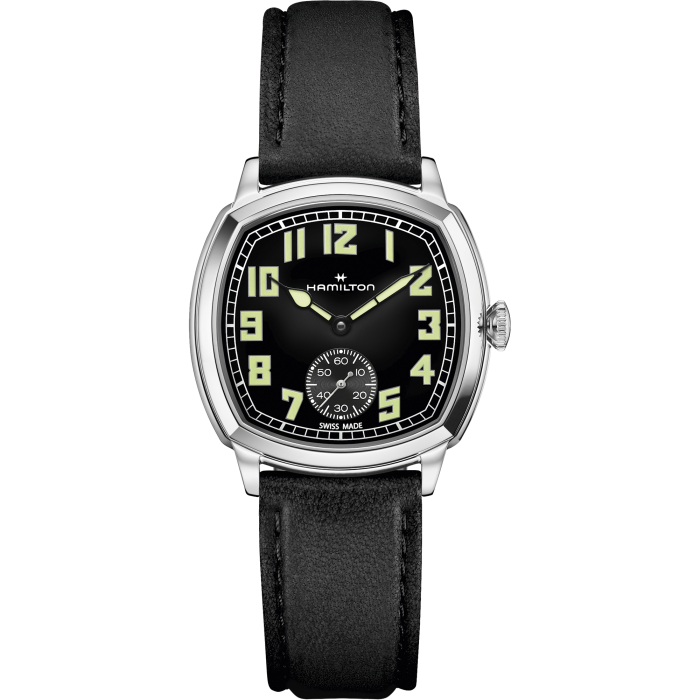 Hamilton American Classic Cushion Mechanical H36129730, black dial.